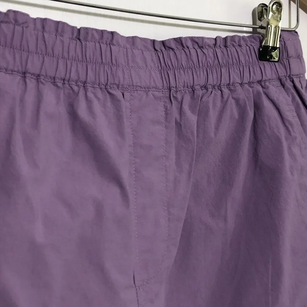 Madewell Shorts Women's Small Purple Pastel Cotton Pull-on Pockets High Rise New